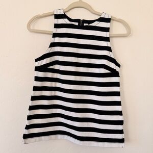 Banana Republic Black White Stripe Sleeveless Top Size 6